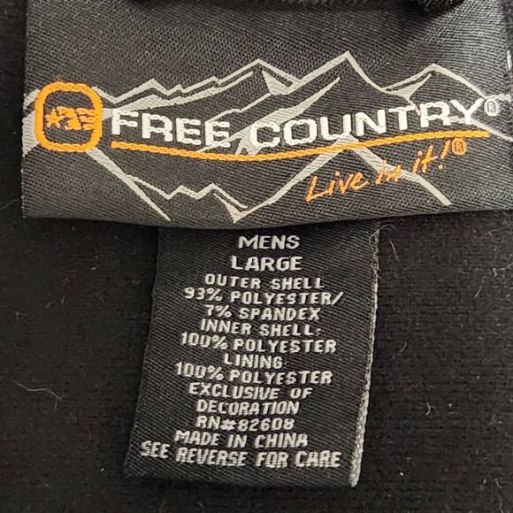 Free Country water resistant jacket gray black zip pockets Large - Picture 11 of 12